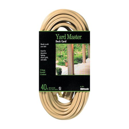 WOODS 40 ft. Yard Master Outdoor Extension Cord, Beige WO6297
